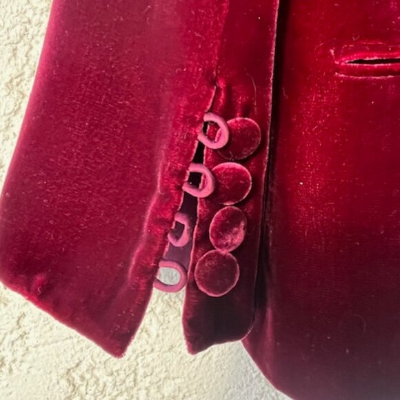 Vintage Burgundy Velvet Jacket – new - Picture 4 of 5